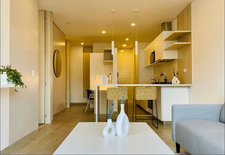 Apartamento comodo con vista a la montaña