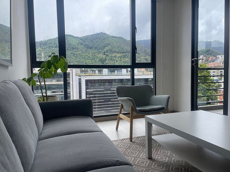 Apartamento comodo con vista a la montaña