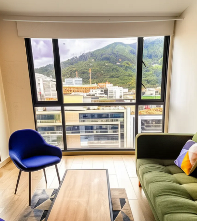 Apartamento comodo y moderno con vista.
