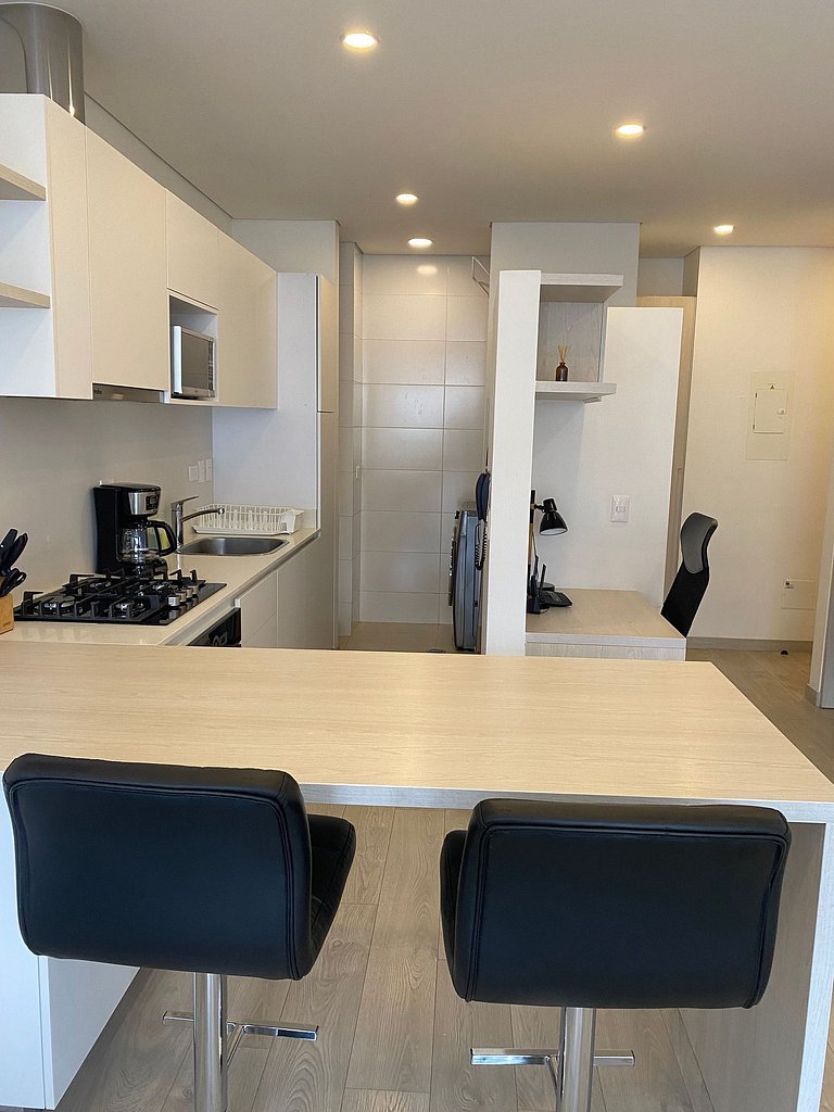 Apartamento comodo y moderno con vista.